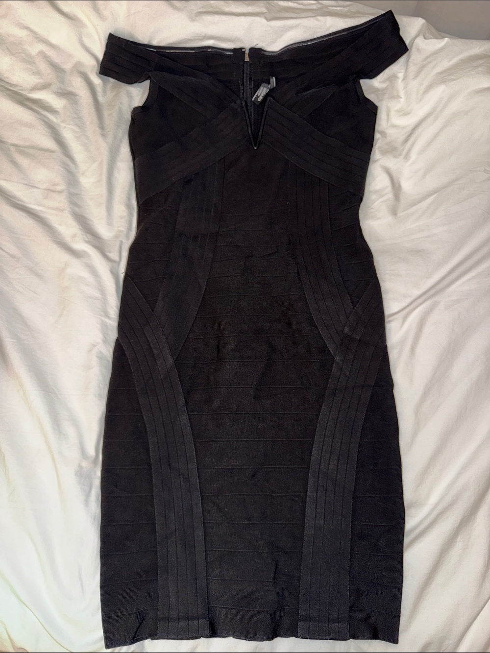 Guess by Marciano Black One-Shoulder Bandage Cocktail Dress